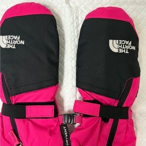 The North Face Fuchsia and Black Toddler Mittens